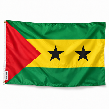 Drapeau de Sao Tomé-et-Principe – Plusieurs Tailles – Polyester Résistant