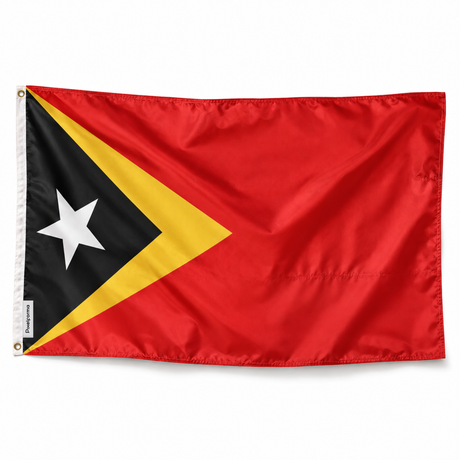 Drapeau du Timor oriental – Plusieurs Tailles – Polyester Résistant