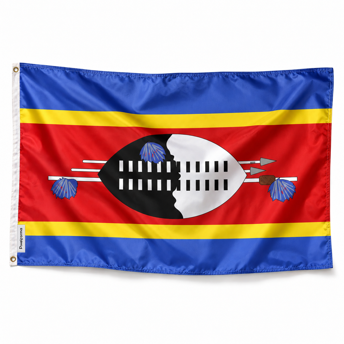 Drapeau de l'Eswatini – Plusieurs Tailles – Polyester Résistant