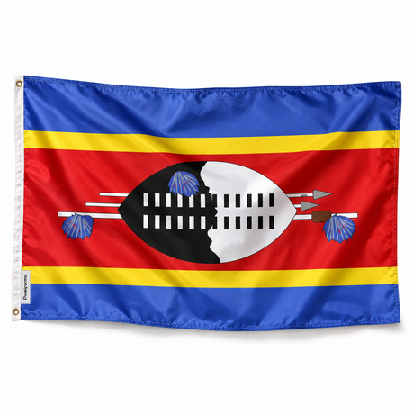 Drapeau de l'Eswatini – Plusieurs Tailles – Polyester Résistant