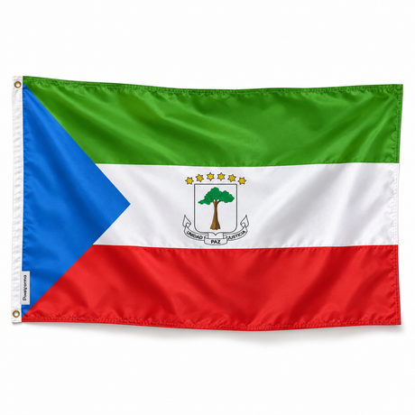 Drapeau de la Guinée équatoriale – Plusieurs Tailles – Polyester Résistant