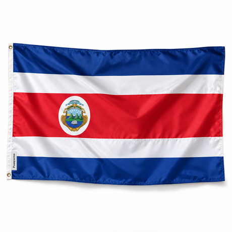 Drapeau du Costa Rica – Plusieurs Tailles – Polyester Résistant