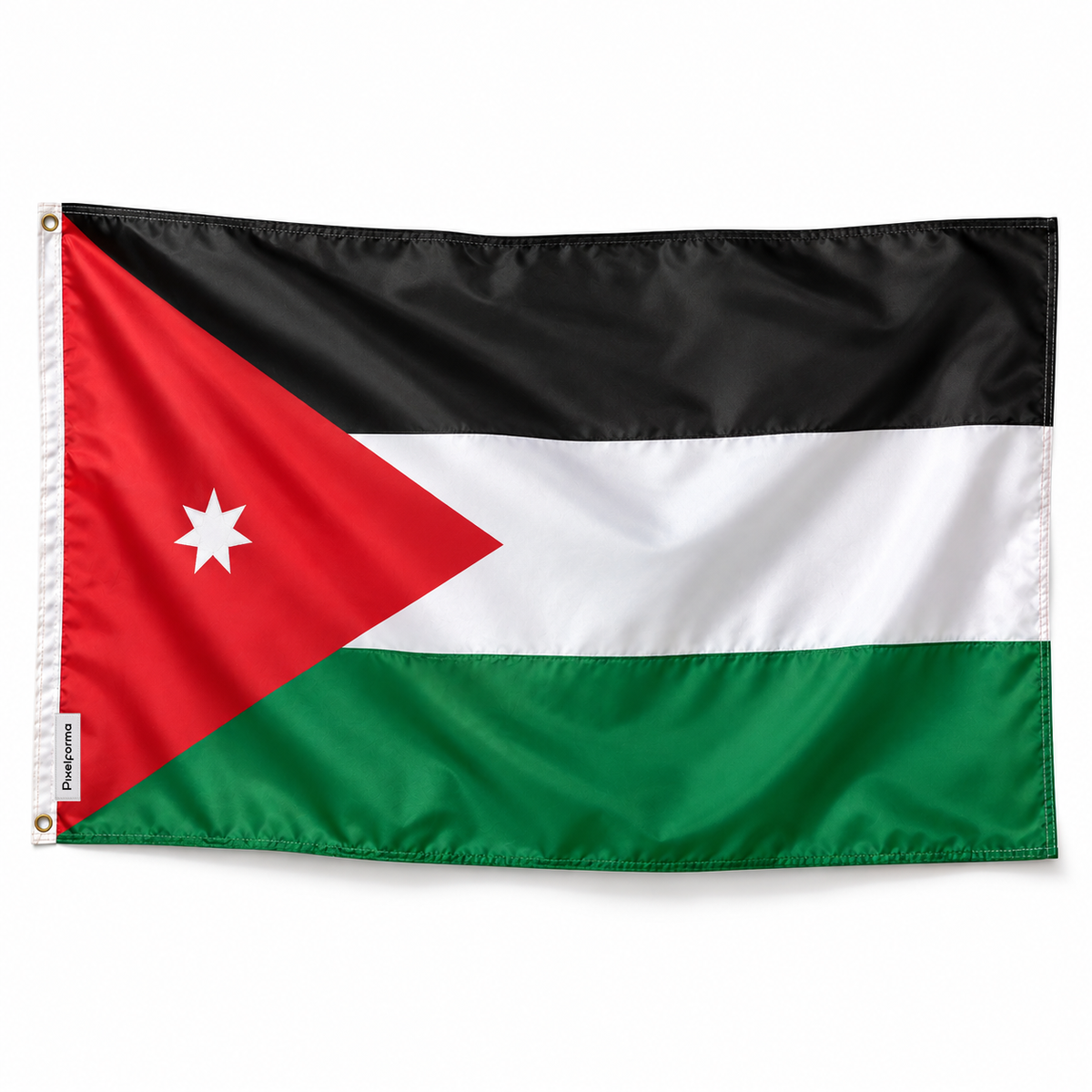 Drapeau de la Jordanie – Plusieurs Tailles – Polyester Résistant