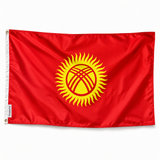 Drapeau du Kirghizistan – Plusieurs Tailles – Polyester Résistant