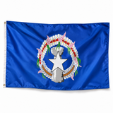 Drapeau l'Îles Mariannes Nord – Plusieurs Tailles – Polyester Résistant — photo polyester réaliste sur fond blanc