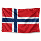Drapeau de Norvège en polyester — photo produit réaliste