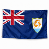 Drapeau d'Anguilla – Plusieurs Tailles – Polyester Résistant — photo polyester réaliste sur fond blanc