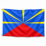 Drapeau de La Réunion – Plusieurs Tailles – Polyester Résistant — photo réaliste IA validée