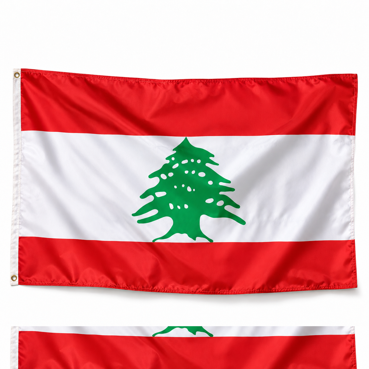 Drapeau du Liban – Plusieurs Tailles – Polyester Résistant — photo polyester réaliste sur fond blanc