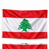 Drapeau du Liban – Plusieurs Tailles – Polyester Résistant — photo polyester réaliste sur fond blanc