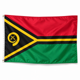 Drapeau du Vanuatu – Plusieurs Tailles – Polyester Résistant — photo polyester réaliste sur fond blanc