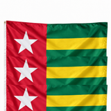Drapeau du Togo – Plusieurs Tailles – Polyester Résistant — photo polyester réaliste sur fond blanc