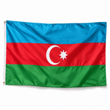 Drapeau de l'Azerbaïdjan – Plusieurs Tailles – Polyester Résistant — photo réaliste IA