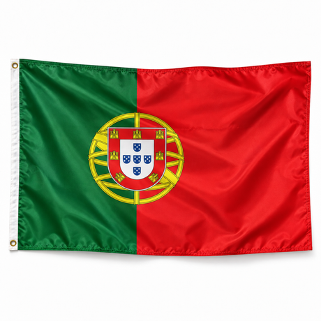 Drapeau du Portugal – Plusieurs Tailles – Polyester Résistant — photo réaliste IA validée