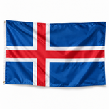Drapeau de l'Islande – Plusieurs Tailles – Polyester Résistant — photo réaliste IA