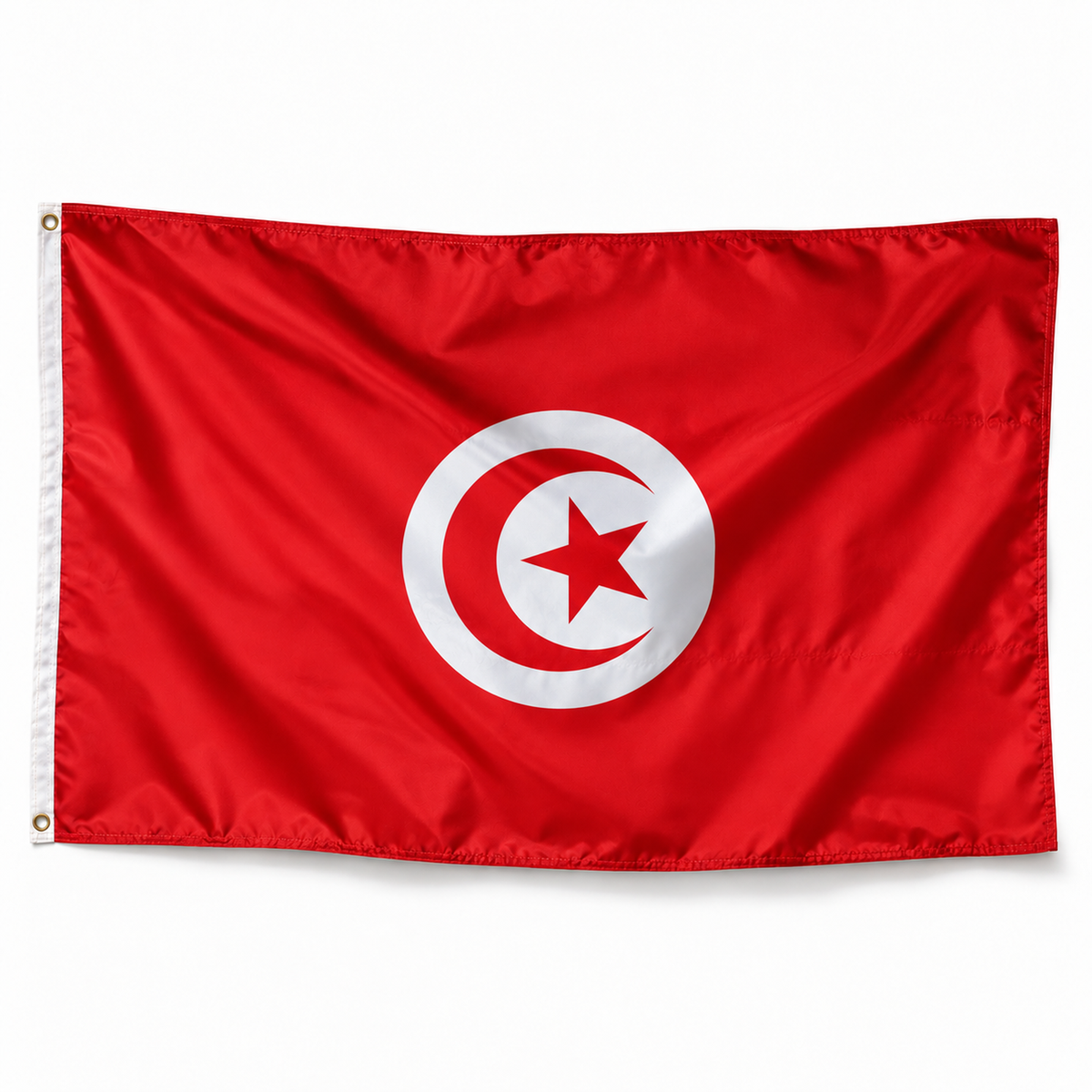 Drapeau de la Tunisie – Plusieurs Tailles – Polyester Résistant — photo réaliste IA