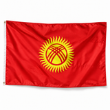 Drapeau du Kirghizistan – Plusieurs Tailles – Polyester Résistant — photo réaliste IA