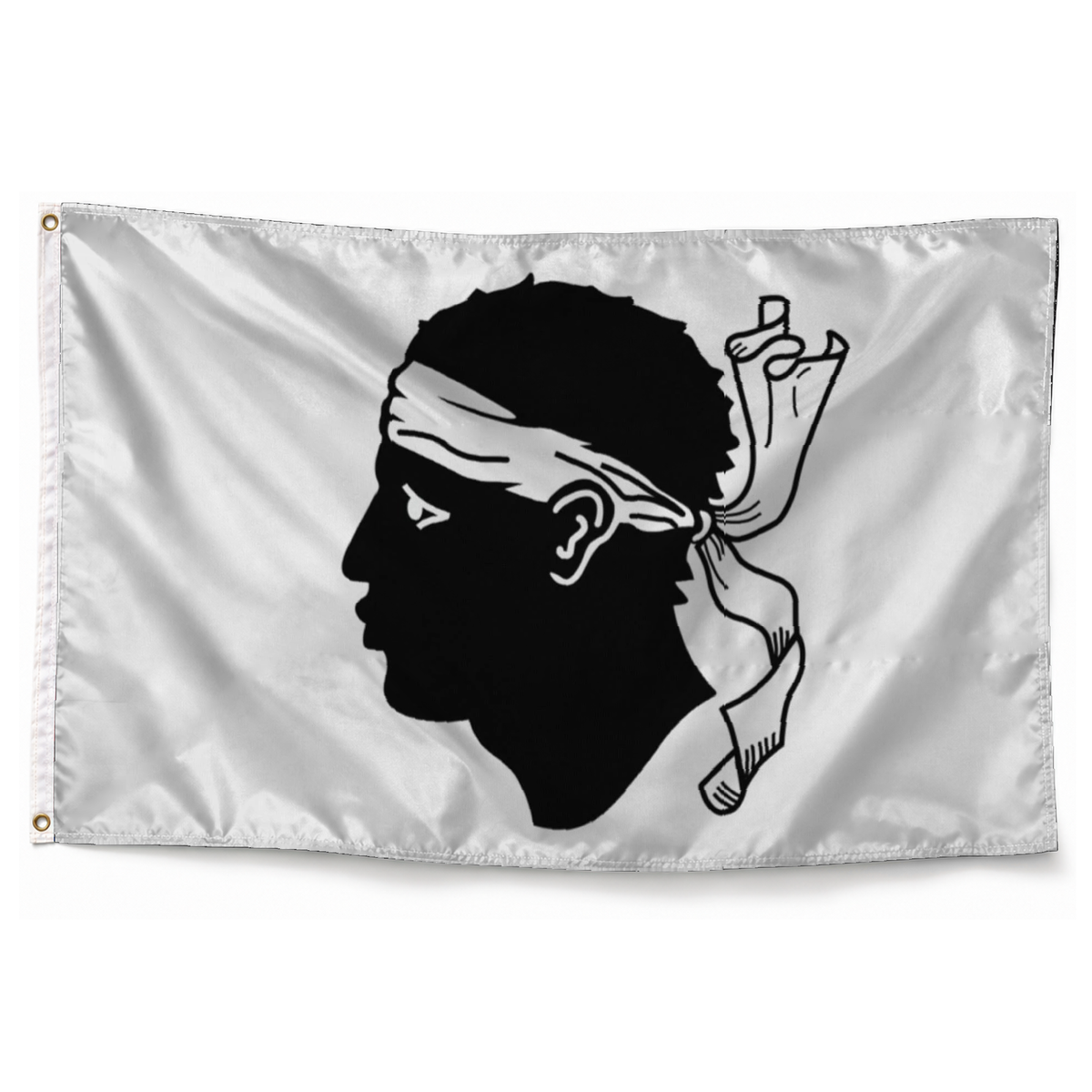 Drapeau de la Corse en polyester — photo produit réaliste