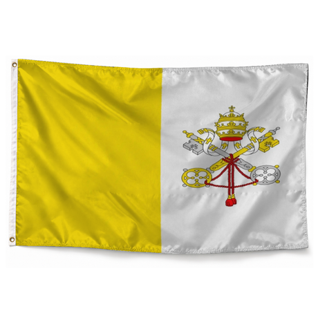 Drapeau du Vatican – Plusieurs Tailles – Polyester Résistant — photo réaliste