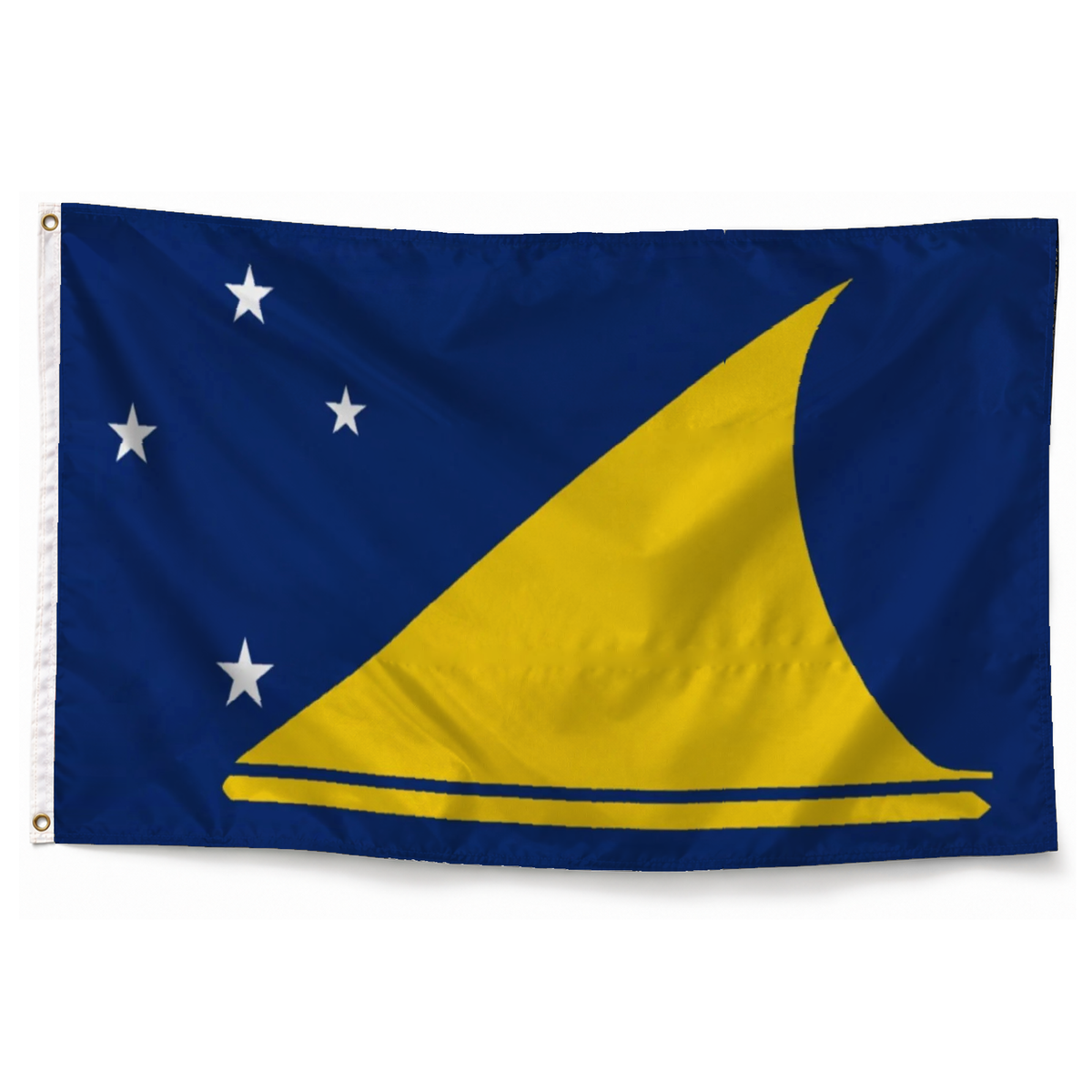 Drapeau des Tokelau en polyester — photo produit réaliste