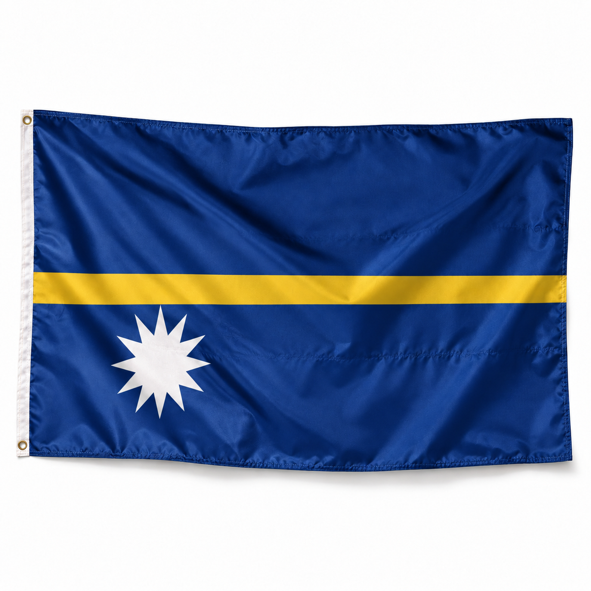 Drapeau de Nauru — photo produit réaliste en polyester