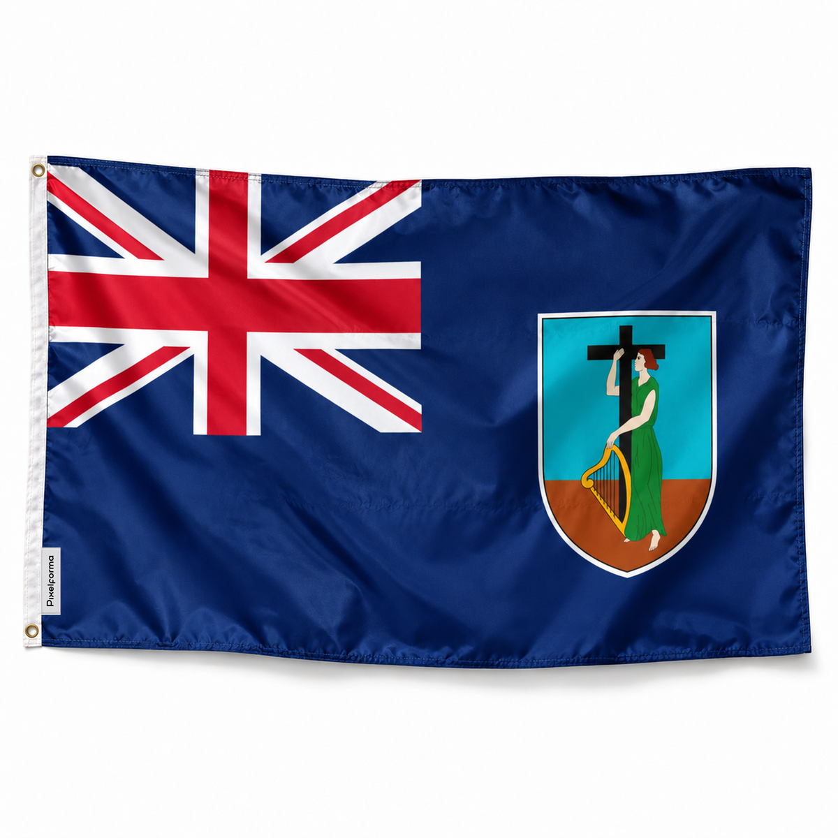 Drapeau de Montserrat – Plusieurs Tailles – Polyester Résistant