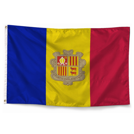 Drapeau d'Andorre – Plusieurs Tailles – Polyester Résistant