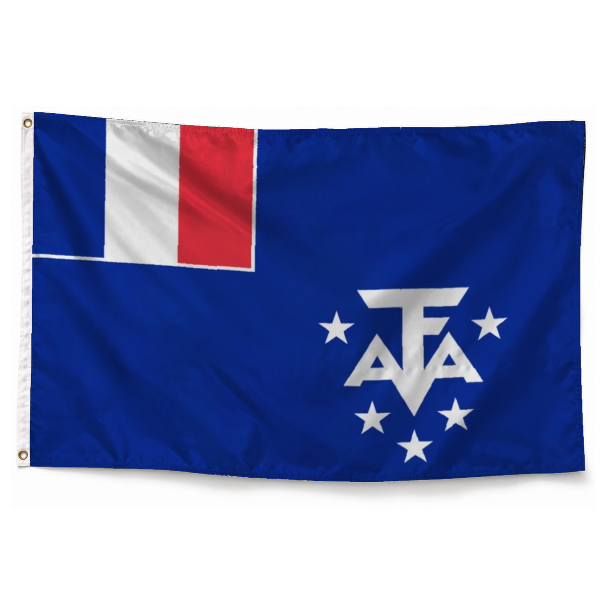 Drapeau de l'Antarctique françaises en polyester — photo produit réaliste