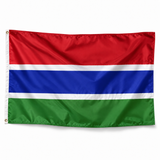 Drapeau de la Gambie — photo produit réaliste en polyester