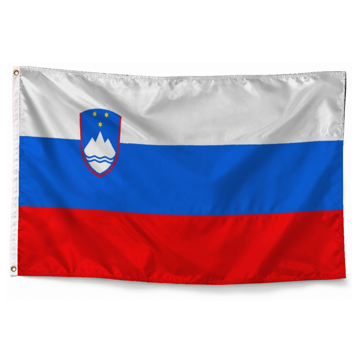 Drapeau de la Slovénie en polyester — photo produit réaliste