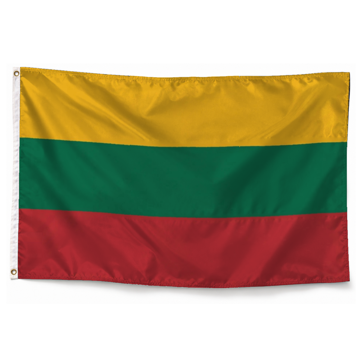 Drapeau de la Lituanie – Plusieurs Tailles – Polyester Résistant — photo réaliste