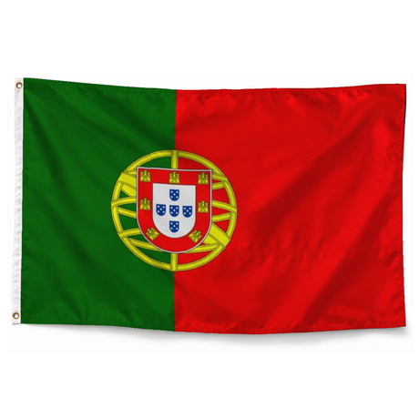 Drapeau du Portugal en polyester — photo produit réaliste