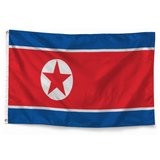 Drapeau Corée Nord – Plusieurs Tailles – Polyester Résistant — photo réaliste