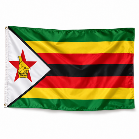 Drapeau Zimbabwe polyester réaliste