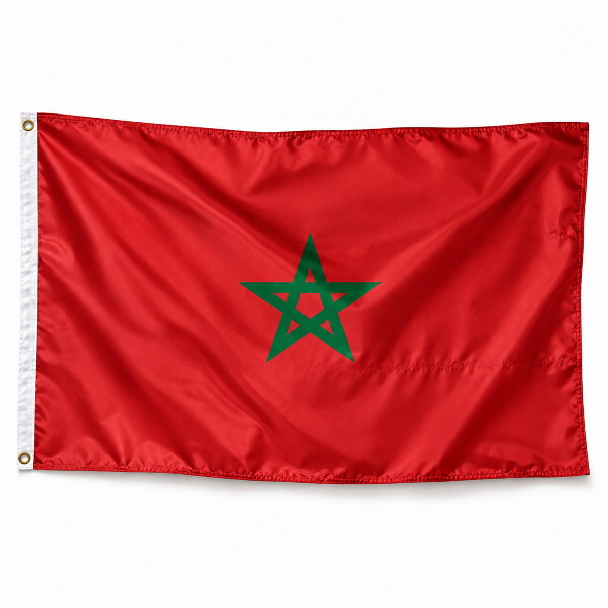 Drapeau du Maroc réaliste en polyester