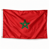 Drapeau du Maroc réaliste en polyester