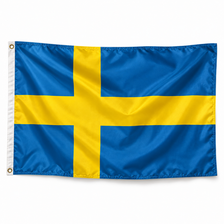 Drapeau de la Suède réaliste en polyester