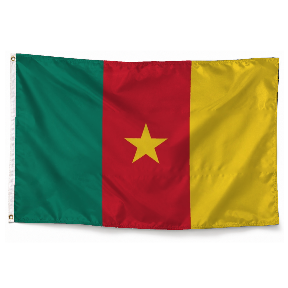 Drapeau du Cameroun – Plusieurs Tailles – Polyester Résistant — photo réaliste