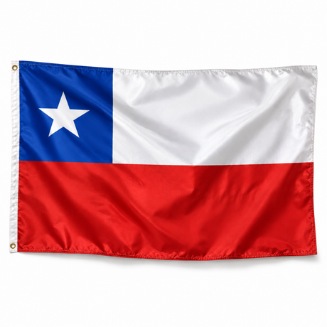 Drapeau du Chili réaliste en polyester