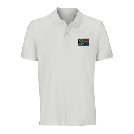 Polo drapeau afrique du sud brodé coton bio unisexe