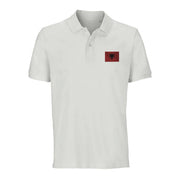 Polo drapeau albanie coton bio brodé unisexe élégant