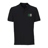 Polo drapeau algérie coton bio brodé style unisexe