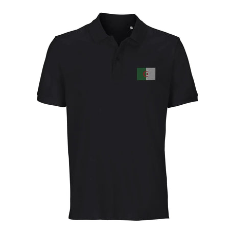 Polo drapeau algérie coton bio brodé style unisexe