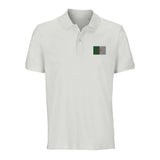 Polo drapeau algérie coton bio brodé style unisexe