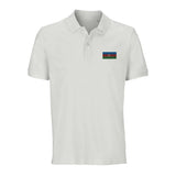 Polo drapeau azerbaïdjan brodé coton bio unisexe