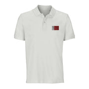 Polo drapeau bahreïn brodé coton bio unisexe élégant