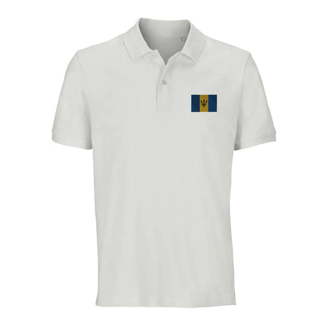 Polo drapeau barbade en coton bio brodé élégant