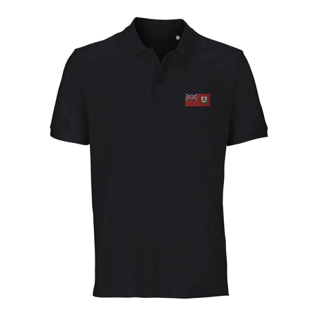 Polo drapeau bermudes coton bio brodé unisexe élégant
