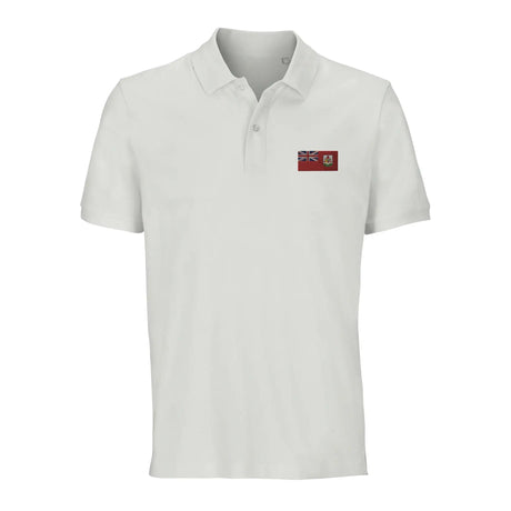 Polo drapeau bermudes coton bio brodé unisexe élégant