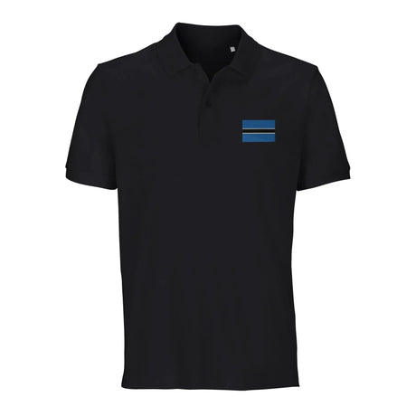 Polo drapeau botswana coton bio brodé unisexe élégant